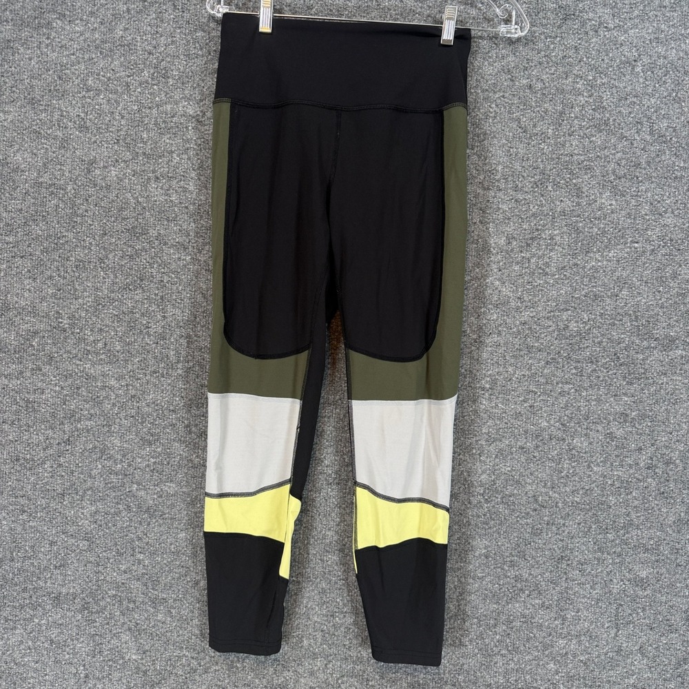 Free People Movement Leggings Womens Small Black Colorblock High Rise Athletic